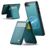 JEEHOOD For iPhone 8 4.7 inch / iPhone SE (2020) / iPhone SE (2022) / iPhone 7 4.7 inch Leather Back Cover Compatible with MagSafe  J06 Phone Case with Card Bag RFID Blocking