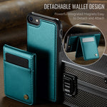 JEEHOOD For iPhone 8 4.7 inch / iPhone SE (2020) / iPhone SE (2022) / iPhone 7 4.7 inch Leather Back Cover Compatible with MagSafe  J06 Phone Case with Card Bag RFID Blocking