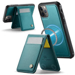 JEEHOOD For iPhone 11 Pro Max Leather Back Cover Compatible with MagSafe  J06 Phone Case with Card Bag RFID Blocking
