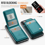 JEEHOOD For iPhone 11 Pro Max Leather Back Cover Compatible with MagSafe  J06 Phone Case with Card Bag RFID Blocking