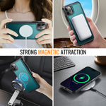 JEEHOOD For iPhone 11 Pro Max Leather Back Cover Compatible with MagSafe  J06 Phone Case with Card Bag RFID Blocking