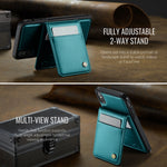 JEEHOOD For iPhone XS Max 6.5 inch Leather Back Cover Compatible with MagSafe  J06 Phone Case with Card Bag RFID Blocking