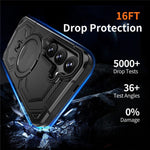 For Samsung Galaxy S24+ Magnetic Case Ring Kickstand PC + TPU Hybrid Phone Cover