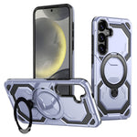 For Samsung Galaxy S24+ Magnetic Case Ring Kickstand PC + TPU Hybrid Phone Cover