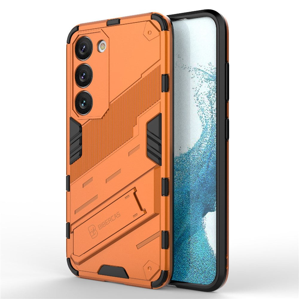 Cell Phone Case for Samsung Galaxy S23+, Kickstand Hard PC + Soft TPU Anti-drop Hybrid Protective Cover