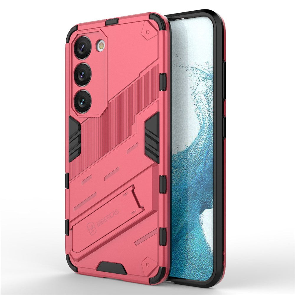 Cell Phone Case for Samsung Galaxy S23+, Kickstand Hard PC + Soft TPU Anti-drop Hybrid Protective Cover