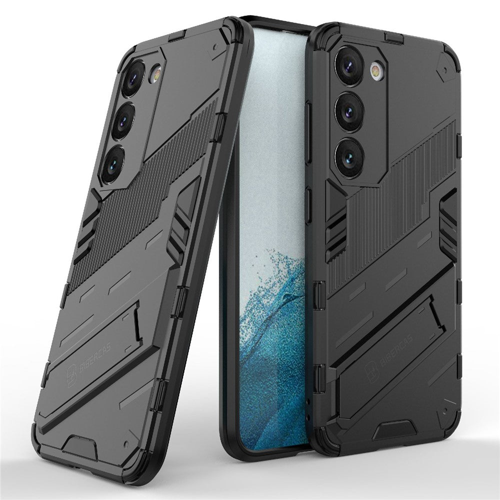 Hard PC + Soft TPU Case for Samsung Galaxy S23, Scratch-resistant Kickstand Cell Phone Cover