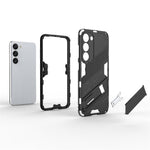 Hard PC + Soft TPU Case for Samsung Galaxy S23, Scratch-resistant Kickstand Cell Phone Cover