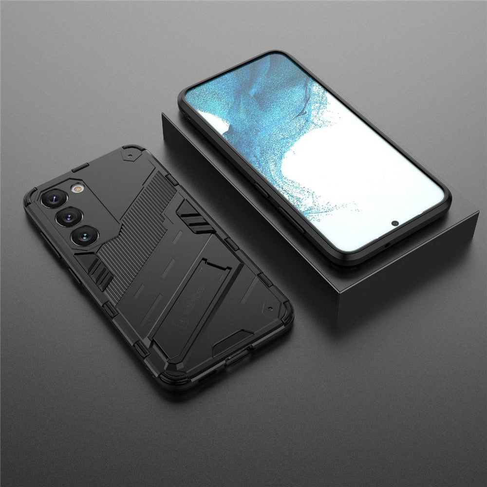 Hard PC + Soft TPU Case for Samsung Galaxy S23, Scratch-resistant Kickstand Cell Phone Cover