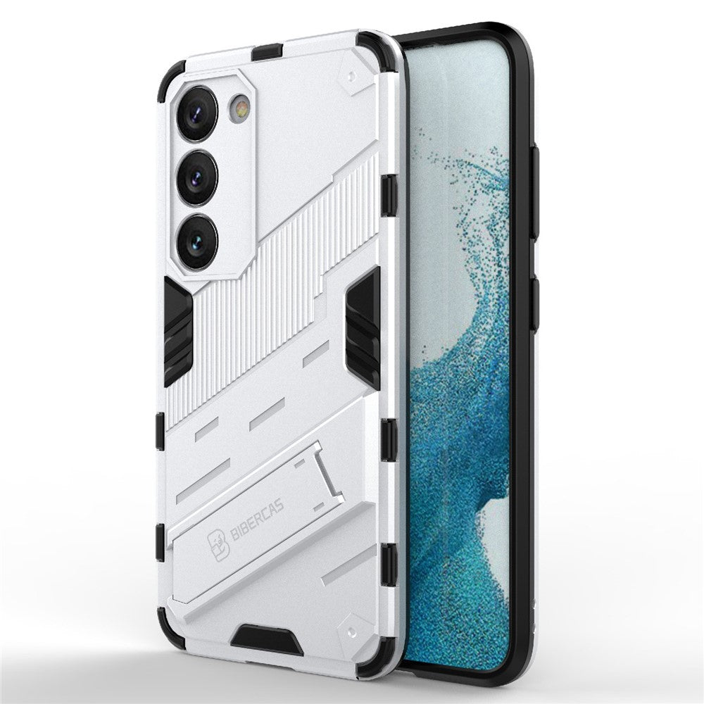 Hard PC + Soft TPU Case for Samsung Galaxy S23, Scratch-resistant Kickstand Cell Phone Cover
