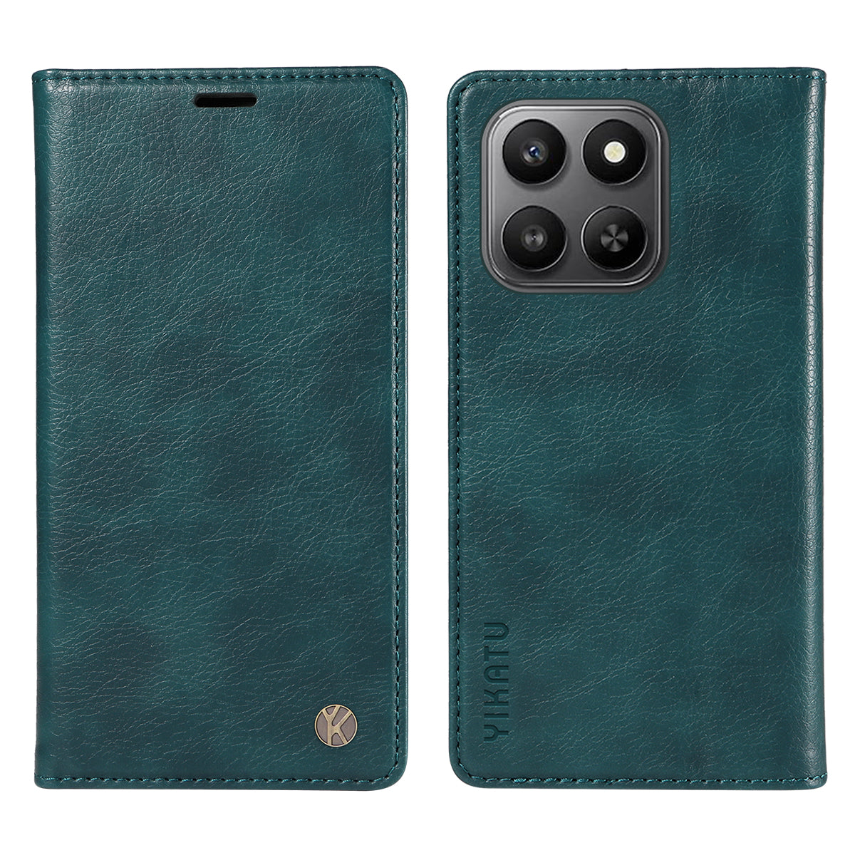 YIKATU For Honor 400 Smart 5G / 4G / X7d 4G Pung Etui YK-006 Magnetisk Lukning Læder Telefoncover Litchi Tekstur