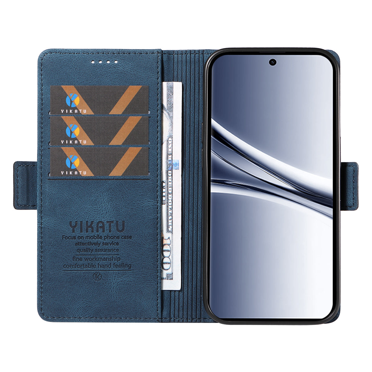 YIKATU Läderfodral till Xiaomi Poco M8 5G / Redmi Note 15 5G (Global) / 15 4G (Global) YK-005 Plånboksfodral med hudkänsla till mobilen