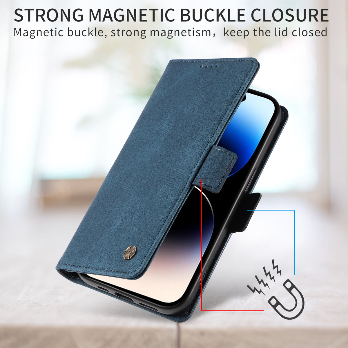 YIKATU læderetui til Xiaomi Poco M8 5G / Redmi Note 15 5G (Global) / 15 4G (Global), YK-005 pung-etui med blød læderfornemmelse til mobilen