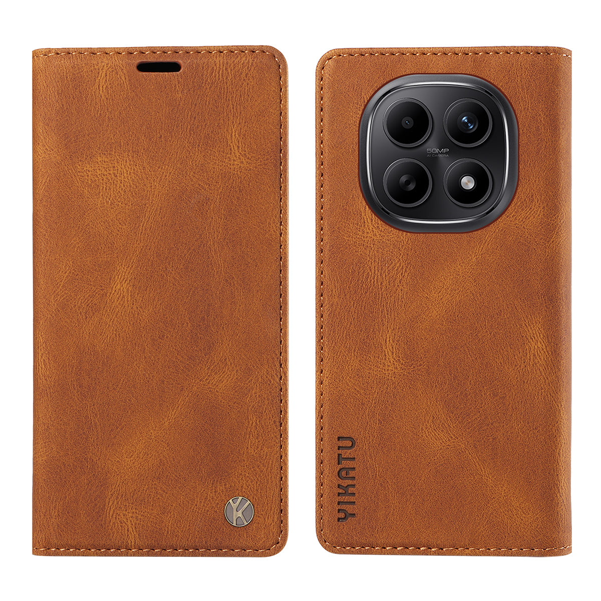 YIKATU För Xiaomi Poco M8 5G / Redmi Note 15 5G (Global) / 15 4G (Global) Läderfodral YK-004 Plånboksfodral med beröringsfunktion