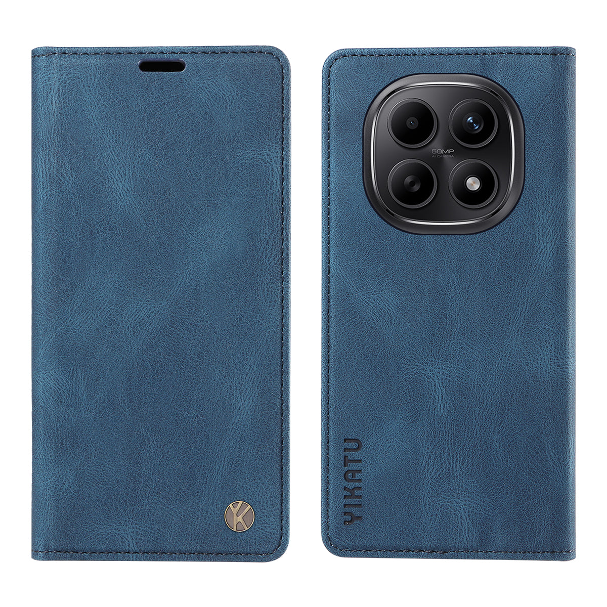 YIKATU För Xiaomi Poco M8 5G / Redmi Note 15 5G (Global) / 15 4G (Global) Läderfodral YK-004 Plånboksfodral med beröringsfunktion