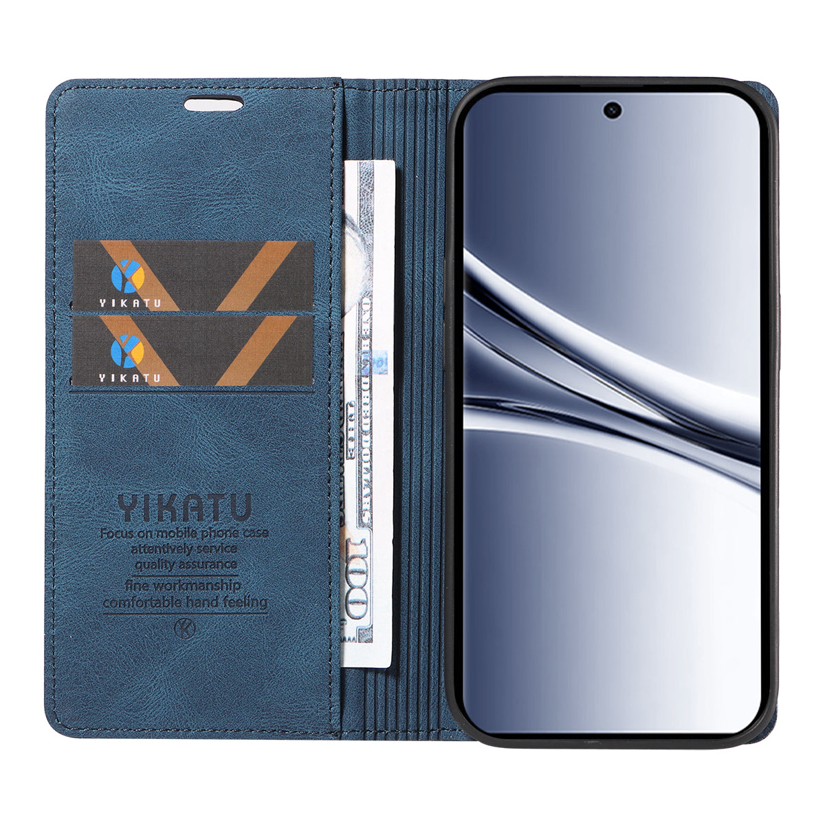 YIKATU För Xiaomi Poco M8 5G / Redmi Note 15 5G (Global) / 15 4G (Global) Läderfodral YK-004 Plånboksfodral med beröringsfunktion