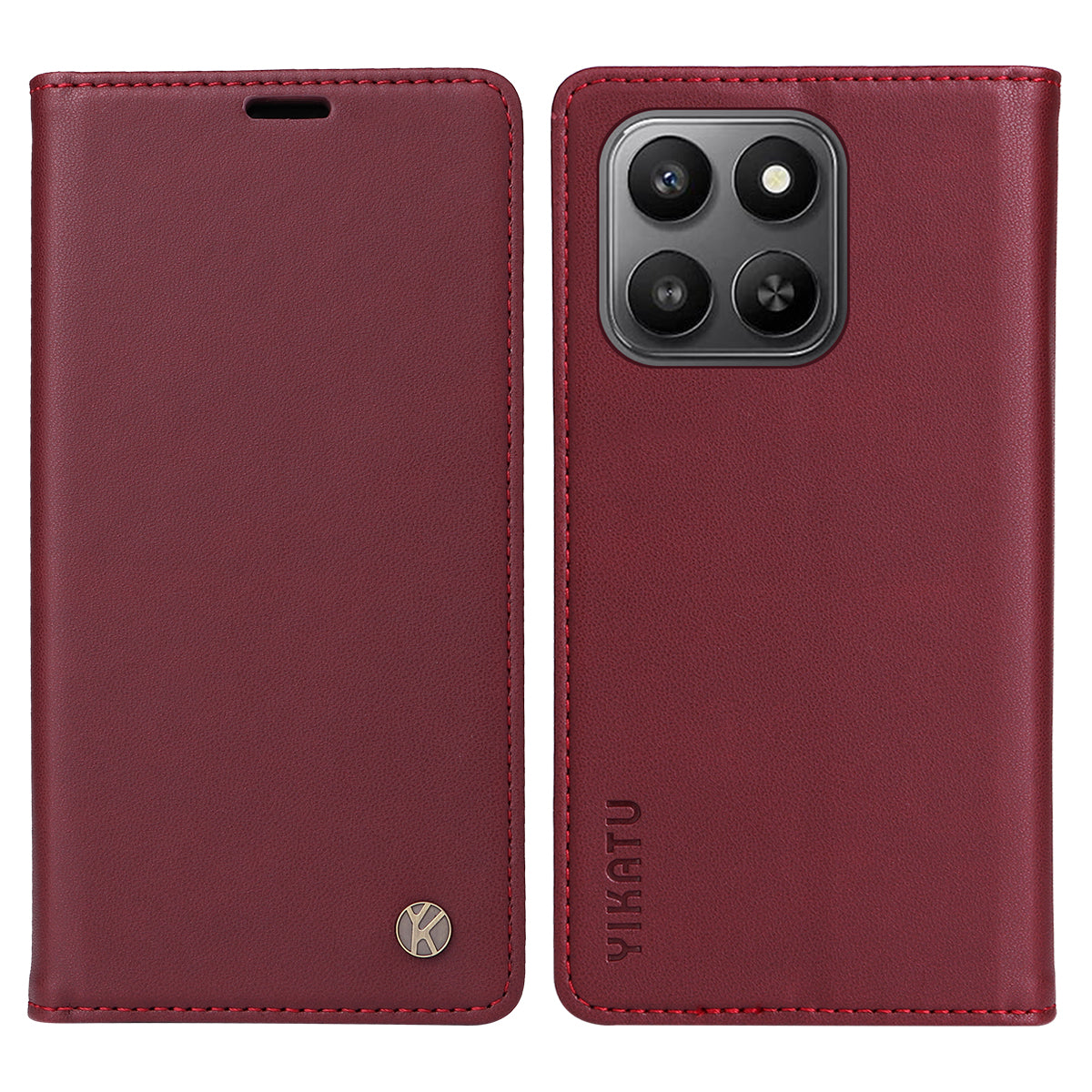 YIKATU For Honor 400 Smart 5G / 4G / X7d 4G Phone Cases  Magnetic Closure PU Leather Mobile Cover