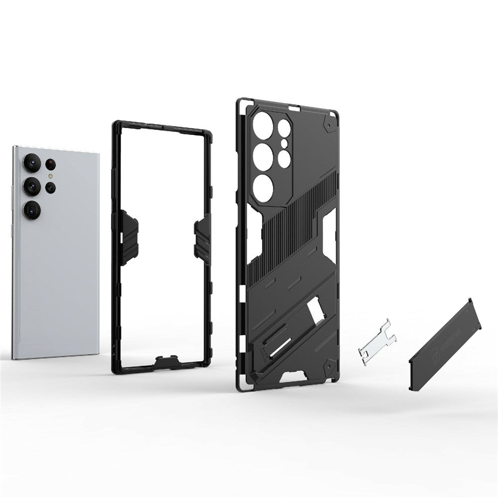 Kickstand Phone Case for Samsung Galaxy S23 Ultra, Drop-proof Hybrid PC + TPU Protective Cover