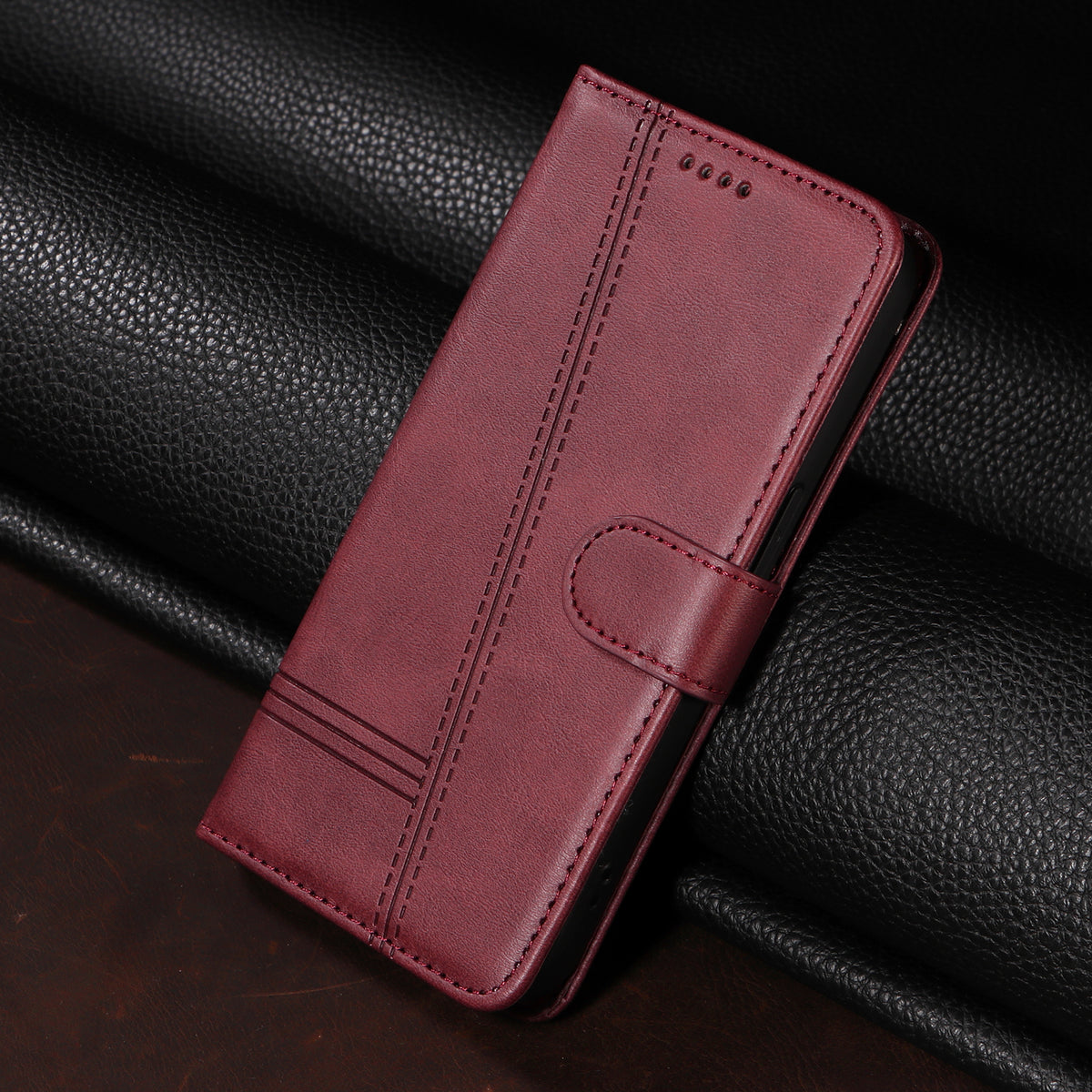 For Xiaomi Poco M8 5G / Redmi Note 15 5G (Global) / 15 4G (Global) Wallet Case T-Shape Lines Leather Phone Cover Stand