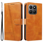For Honor 400 Smart 5G / 4G / X7d 4G Wallet Case T-Shape Lines Leather Phone Cover Stand