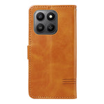 For Honor 400 Smart 5G / 4G / X7d 4G Wallet Case T-Shape Lines Leather Phone Cover Stand