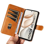 For Honor 400 Smart 5G / 4G / X7d 4G Wallet Case T-Shape Lines Leather Phone Cover Stand