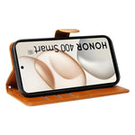For Honor 400 Smart 5G / 4G / X7d 4G Wallet Case T-Shape Lines Leather Phone Cover Stand