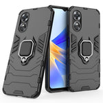 Ring Holder Kickstand Protective Case for Oppo A17 4G / A17k 4G, Hard PC Soft TPU Scratch-resistant Phone Cover