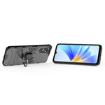 Ring Holder Kickstand Protective Case for Oppo A17 4G / A17k 4G, Hard PC Soft TPU Scratch-resistant Phone Cover