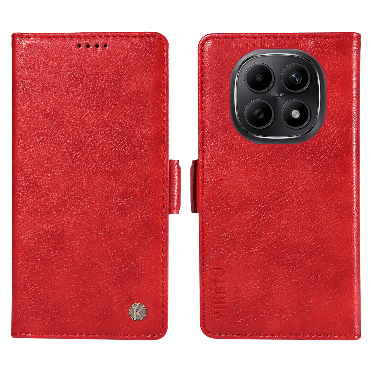 YIKATU For Xiaomi Poco M8 5G / Redmi Note 15 5G (Global) / 15 4G (Global) Case  YK-007 Litchi Texture PU Leather Wallet Phone Cover