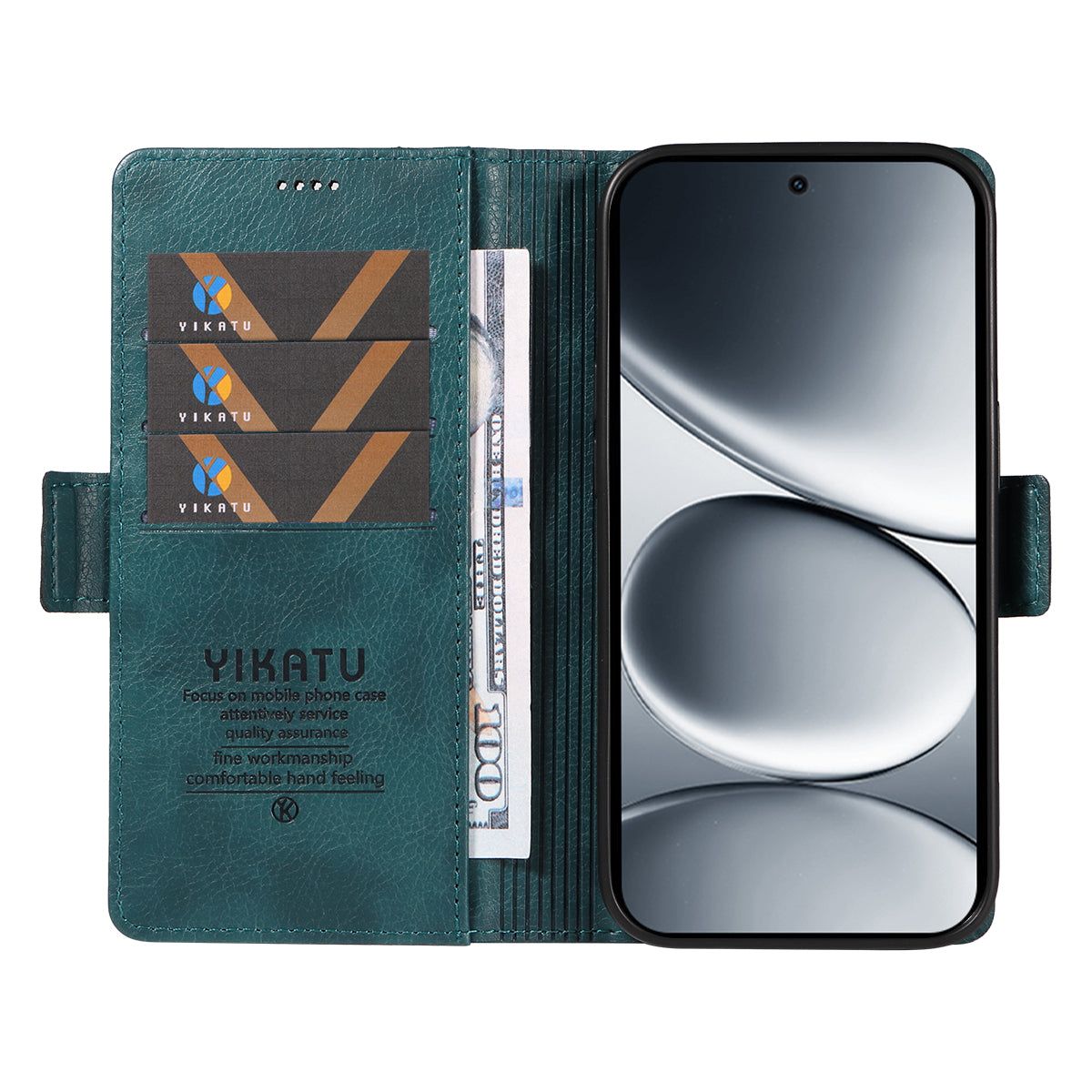 YIKATU For Xiaomi Redmi Note 15 Pro 5G (Global) Case  YK-007 Litchi Texture PU Leather Wallet Phone Cover