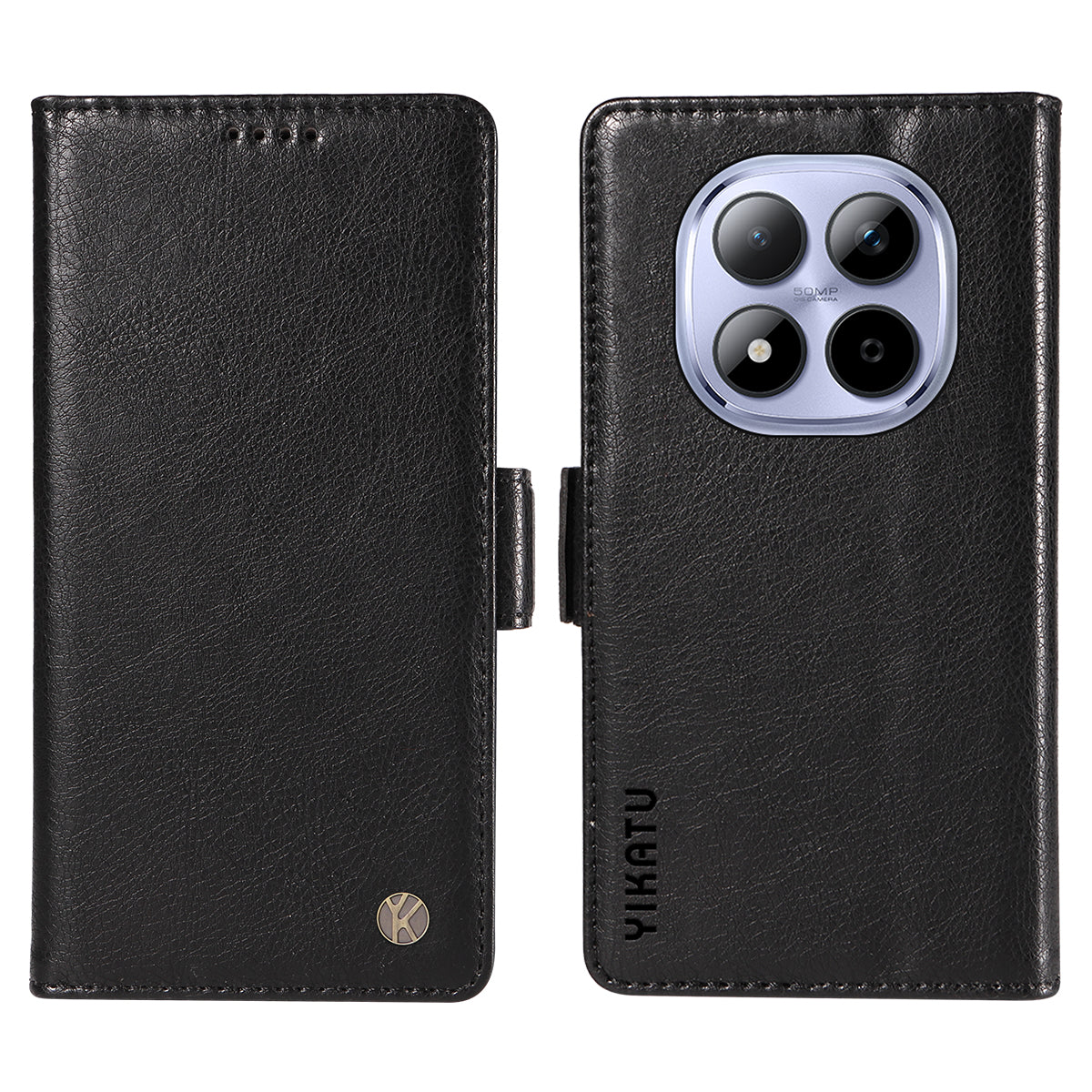 YIKATU For Xiaomi Redmi Note 15 Pro 5G (Global) Case  YK-007 Litchi Texture PU Leather Wallet Phone Cover