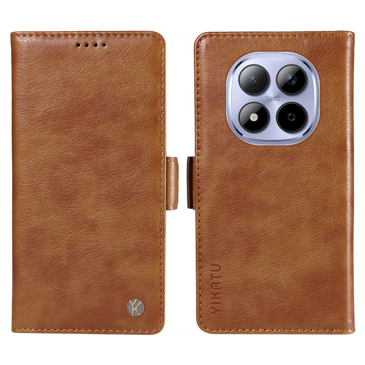 YIKATU For Xiaomi Redmi Note 15 Pro 5G (Global) Case  YK-007 Litchi Texture PU Leather Wallet Phone Cover
