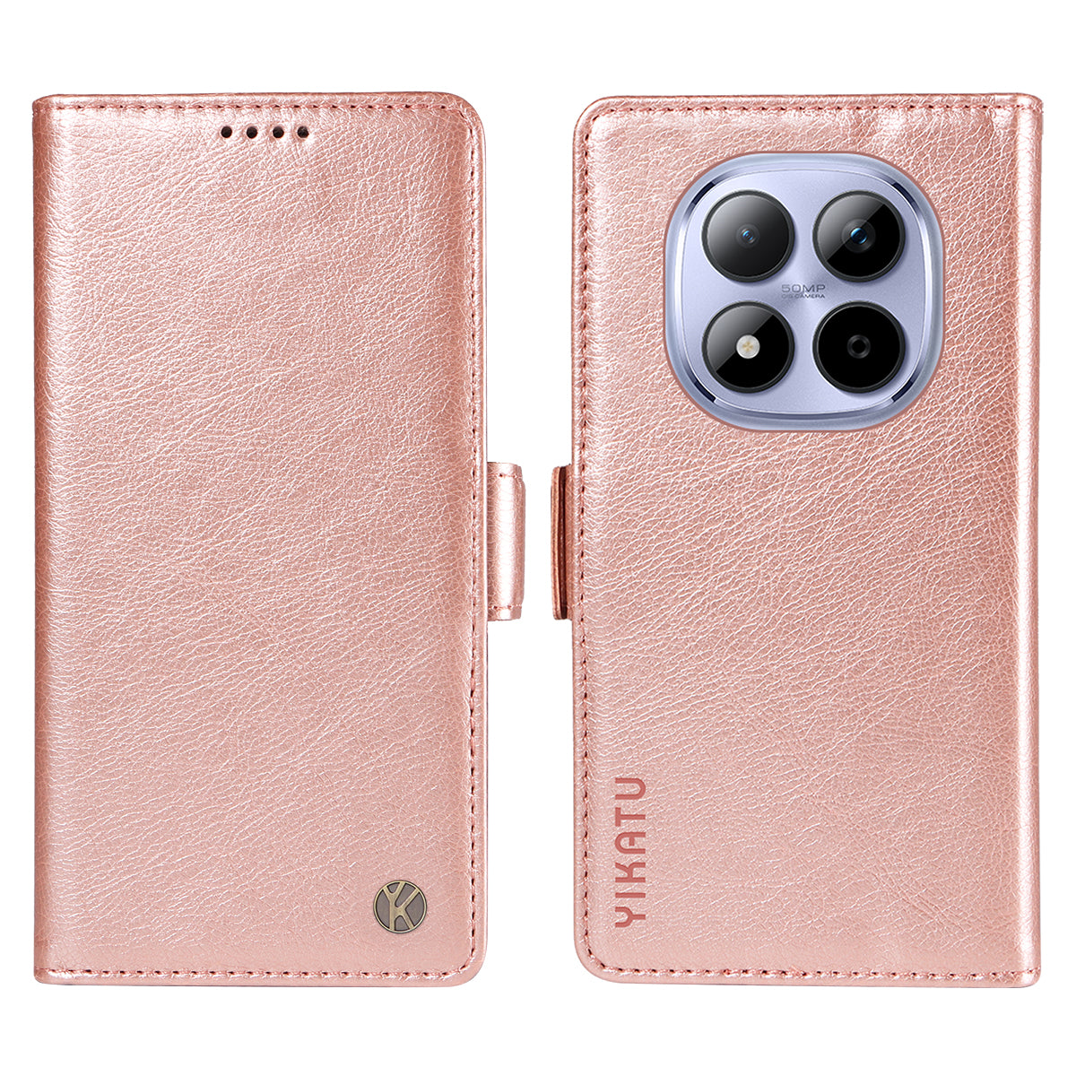 YIKATU For Xiaomi Redmi Note 15 Pro 5G (Global) Case  YK-007 Litchi Texture PU Leather Wallet Phone Cover