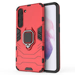 For Samsung Galaxy S23+ Ring Holder Kickstand Phone Case PC + TPU Dual Layer Protection Shockproof Cover