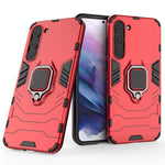 For Samsung Galaxy S23+ Ring Holder Kickstand Phone Case PC + TPU Dual Layer Protection Shockproof Cover