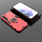 For Samsung Galaxy S23+ Ring Holder Kickstand Phone Case PC + TPU Dual Layer Protection Shockproof Cover