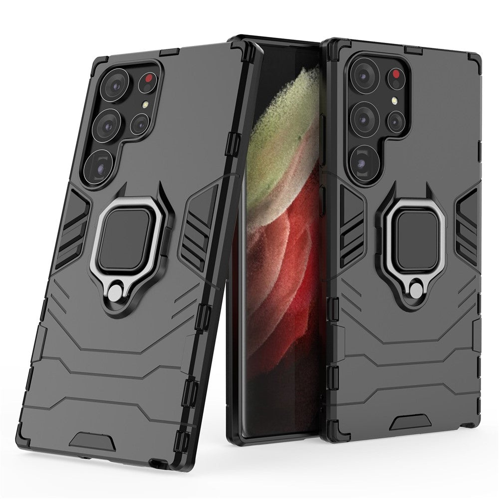 Anti-scratch Phone Case For Samsung Galaxy S23 Ultra, Ring Holder Kickstand Protective Phone Cover