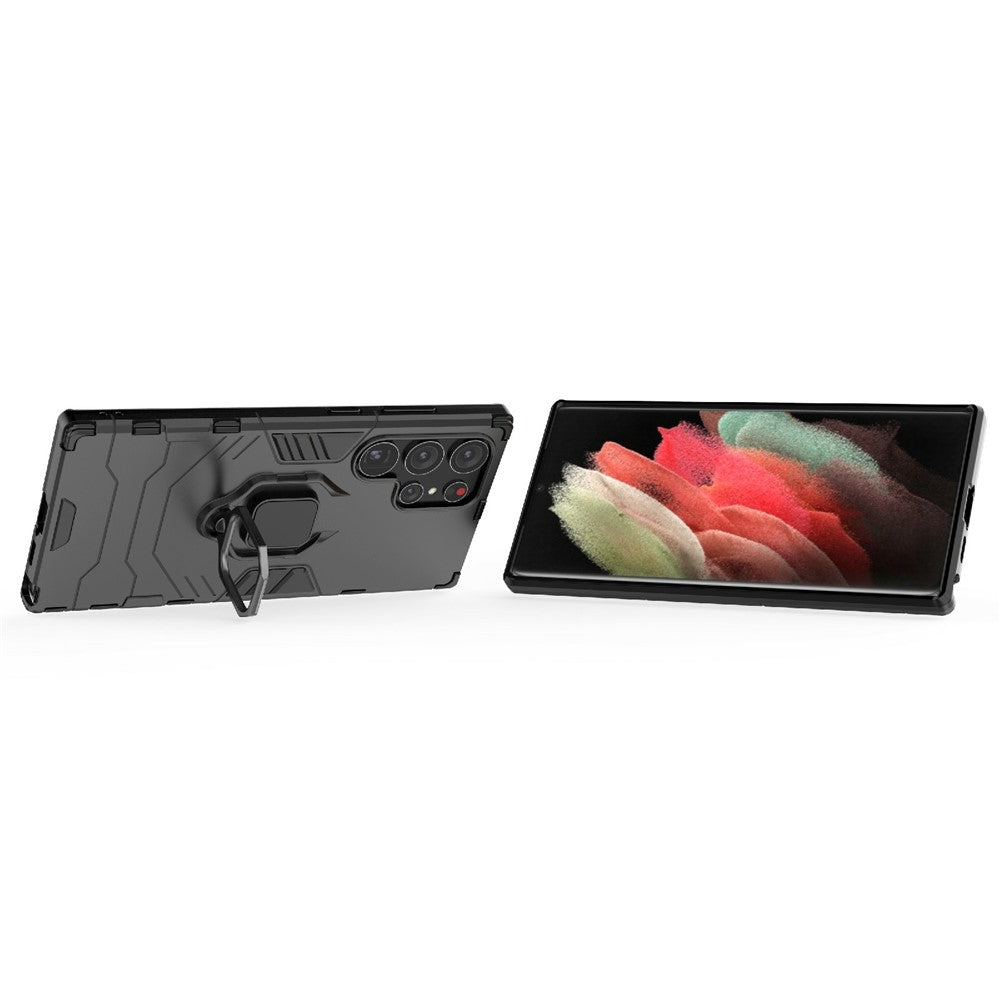 Anti-scratch Phone Case For Samsung Galaxy S23 Ultra, Ring Holder Kickstand Protective Phone Cover
