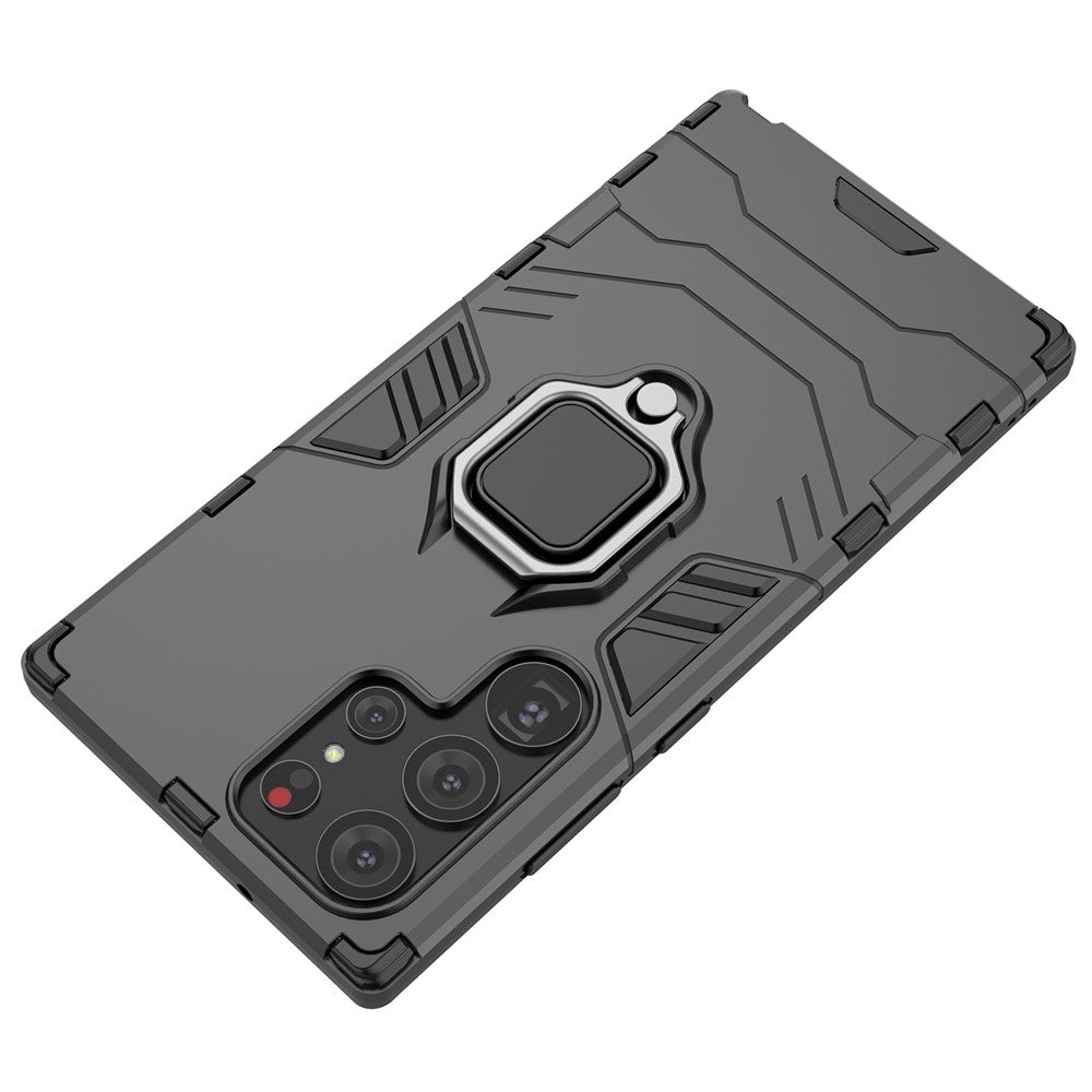 Anti-scratch Phone Case For Samsung Galaxy S23 Ultra, Ring Holder Kickstand Protective Phone Cover