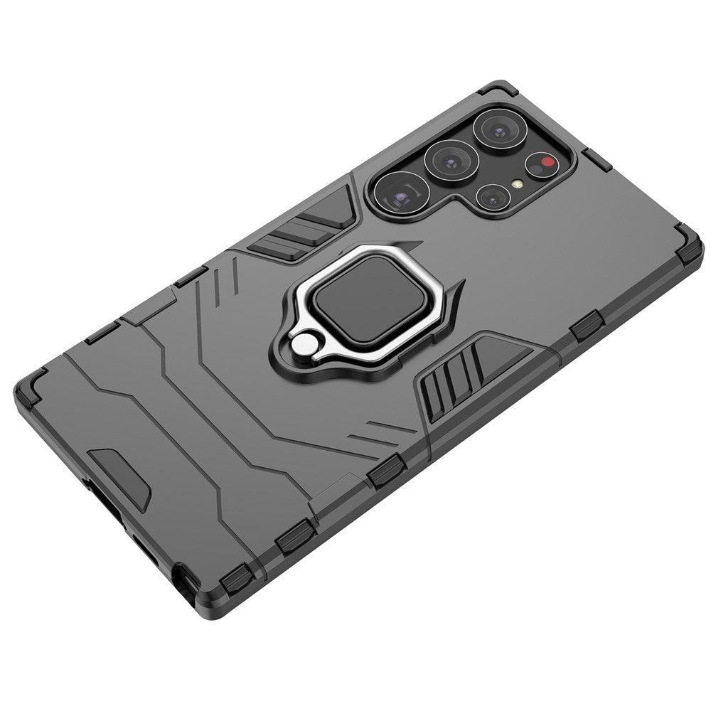 Anti-scratch Phone Case For Samsung Galaxy S23 Ultra, Ring Holder Kickstand Protective Phone Cover