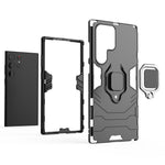 Anti-scratch Phone Case For Samsung Galaxy S23 Ultra, Ring Holder Kickstand Protective Phone Cover