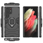 Anti-scratch Phone Case For Samsung Galaxy S23 Ultra, Ring Holder Kickstand Protective Phone Cover
