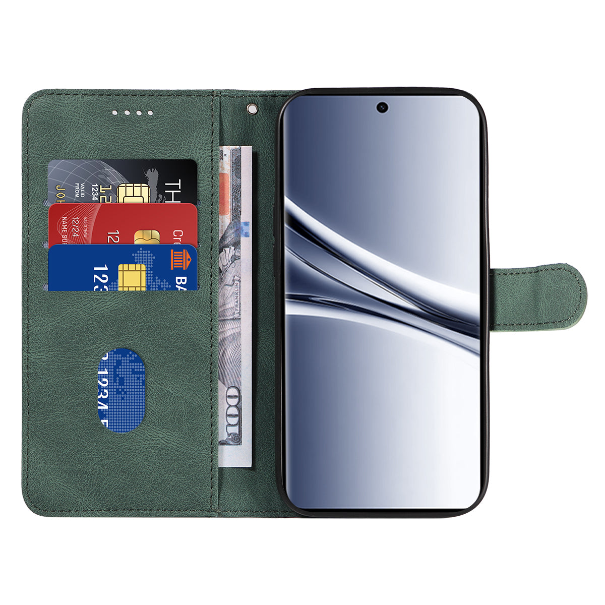 For Xiaomi Poco M8 5G / Redmi Note 15 5G (Global) Wallet Case Leather Phone Cover Stand with Curved Line Design