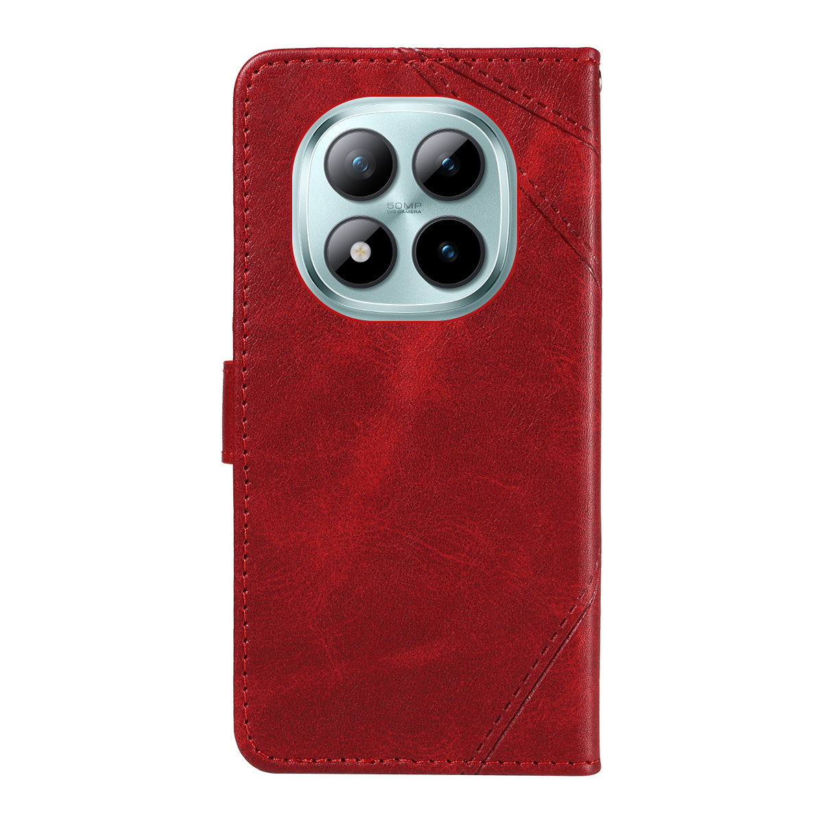 For Xiaomi Poco M8 Pro 5G / Redmi Note 15 Pro+ 5G (Global) Leather Case Geometric Line Design Wallet Phone Cover with Wrist Strap