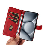 For Xiaomi Poco M8 Pro 5G / Redmi Note 15 Pro+ 5G (Global) Leather Case Geometric Line Design Wallet Phone Cover with Wrist Strap