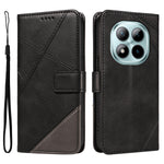 For Xiaomi Poco M8 Pro 5G / Redmi Note 15 Pro+ 5G (Global) Leather Case Geometric Line Design Wallet Phone Cover with Wrist Strap