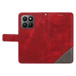 For Honor 400 Smart 5G / 4G / X7d 4G Lædercover Geometrisk linjedesign Pung Telefoncover med håndledsrem
