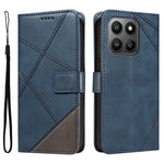 For Honor 400 Smart 5G / 4G / X7d 4G Lædercover Geometrisk linjedesign Pung Telefoncover med håndledsrem