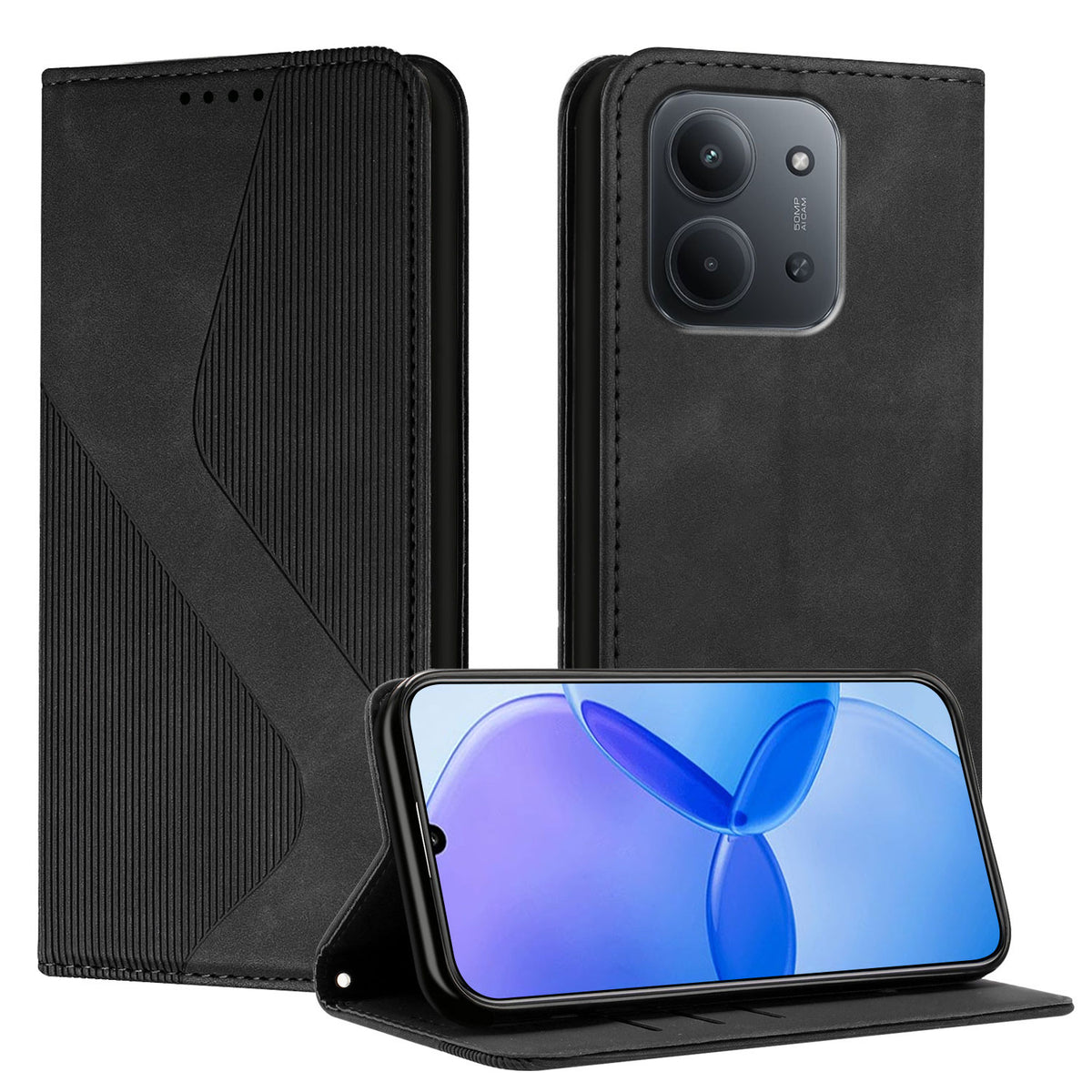 For Xiaomi Redmi 15C 5G (EU) (173mm) / Xiaomi Redmi 15C 4G (EU) (173mm) Phone Cover Skin-touch Feel Leather Wallet Case with Stand